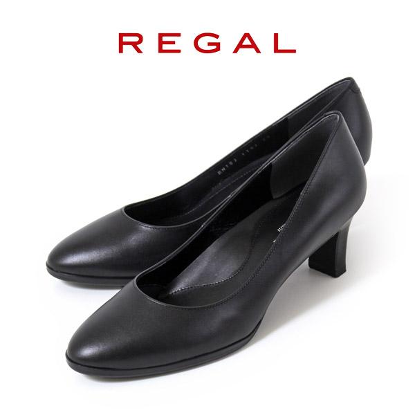 【新品未使用】REGAL リーガル 本革 プレーンパンプス 黒 24cm REGAL（リーガル） 靴 パンプス レディース フォーマル ヒール 本革