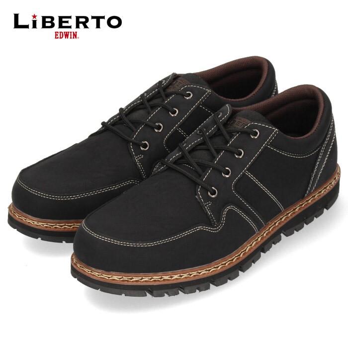 リベルトエドウィン Liberto Edwin ｌ Black カジュアルシューズ メンズ スニーカー 防水 防滑 靴 レースアップ ブラック Parade ワシントン靴店 通販 Paypayモール