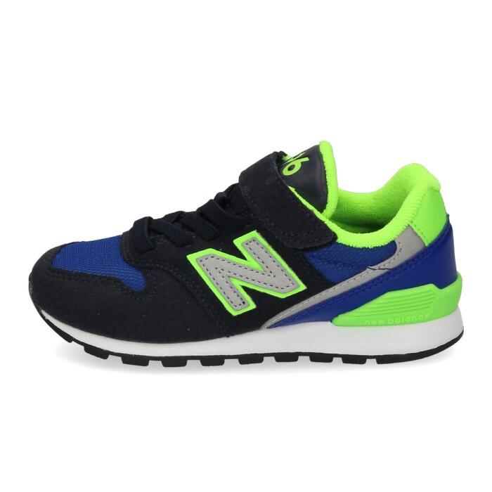 ニューバランス キッズ ジュニア スニーカー New Balance Yv996 Dn Blue Lime ブルー 通学 ベルクロ セール Parade ワシントン靴店 通販 Paypayモール