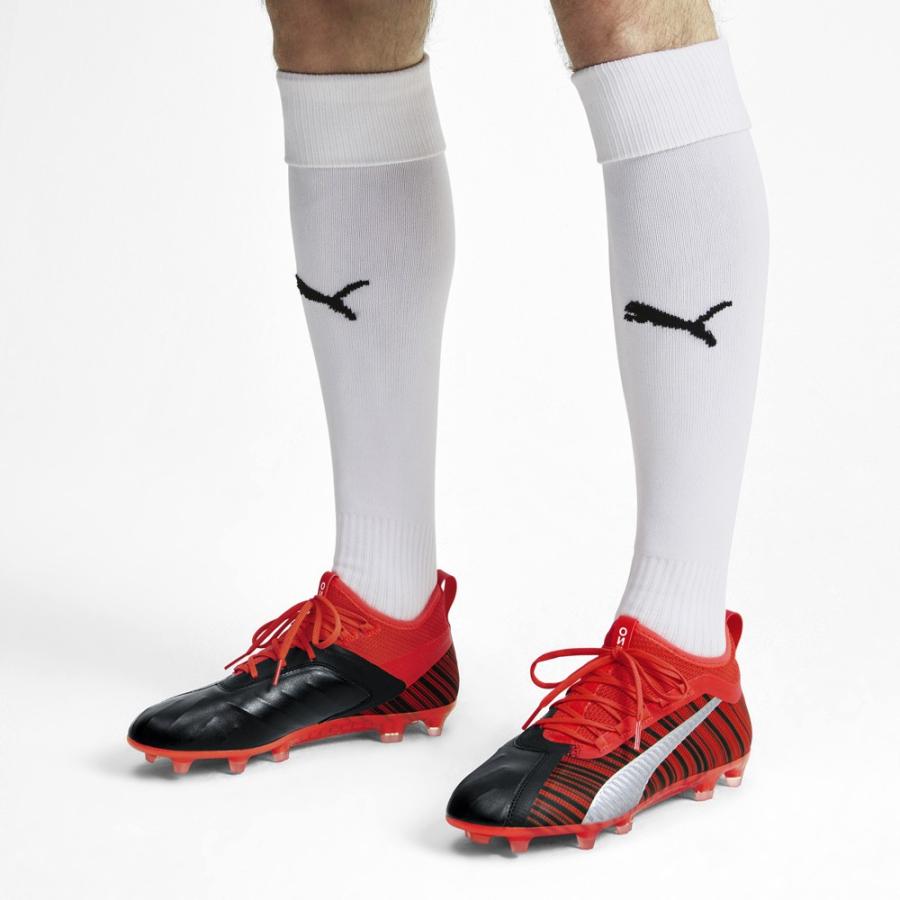 PUMA（プーマ） ワン 5.2 FG/AG ブラック/エナジーレッド/エイジド