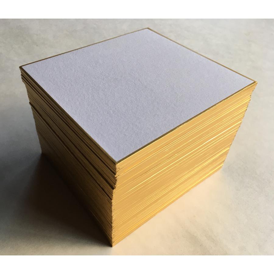 寸松庵色紙(12×13,5cm) 鳥の子紙白 にじみにくい 52枚 : 和紙ショップ