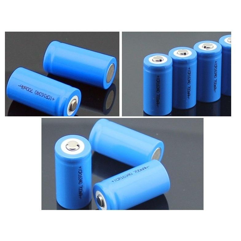 WASHODO」CR123A 16340 リチウムイオン充電式電池 1本 3.7V 700mAh 三