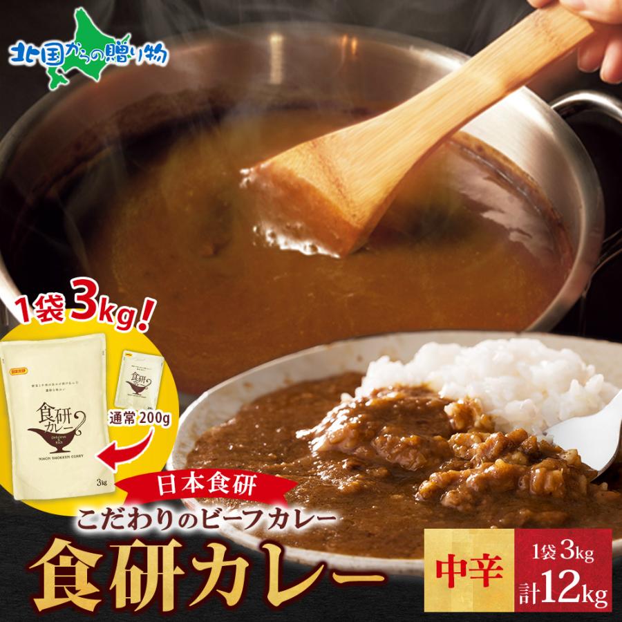 冬ギフト 日本食研 カレー レトルト 食研カレー 3kg4袋 計12kg 業務用 セット レトルトカレー まとめ買い お取り寄せ 食品