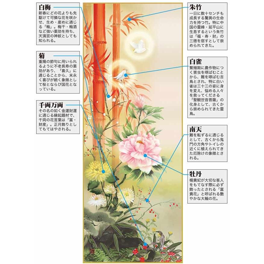 花見踊りの図掛軸　Y191 花見踊りの図掛軸 Y191