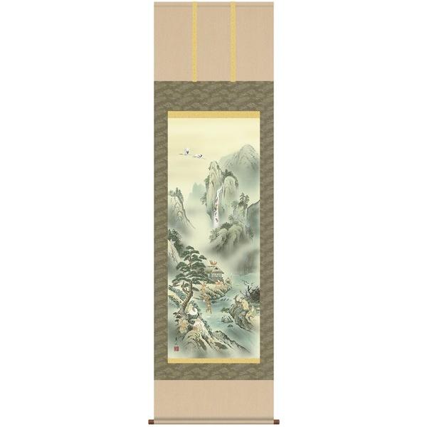 K6D5-059a  蓬莱四神五猿図掛軸