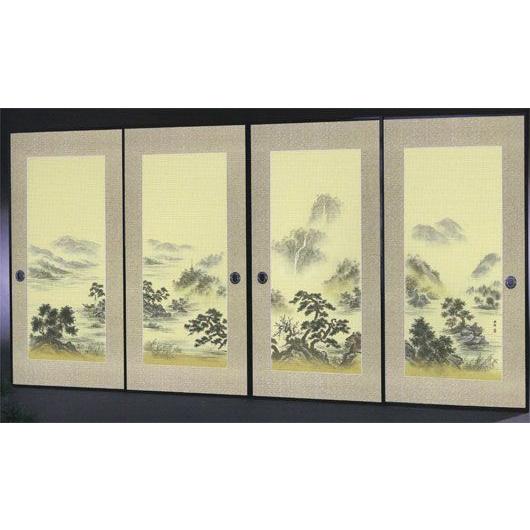 ポリカーボネイト製キッチンポット 襖紙 4枚組 ４枚柄織物高級ふすま紙