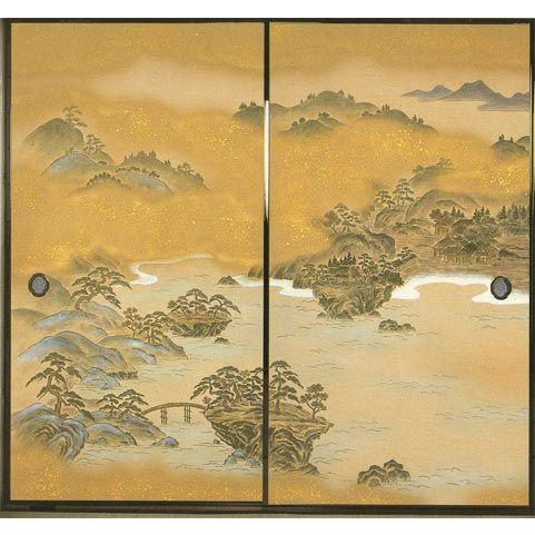 襖紙 4枚組 4枚柄織物高級ふすま紙 SA-54 (ふすま紙/襖/張替え/通販