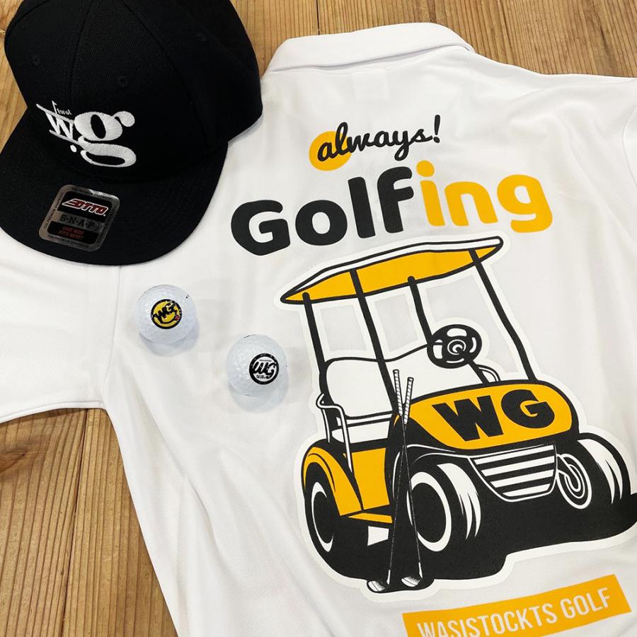 WG Polo Shirts ゴルフ ポロシャツ "GOLFING" 白 0300007 :0300007:WASISTOCKTS - 通販