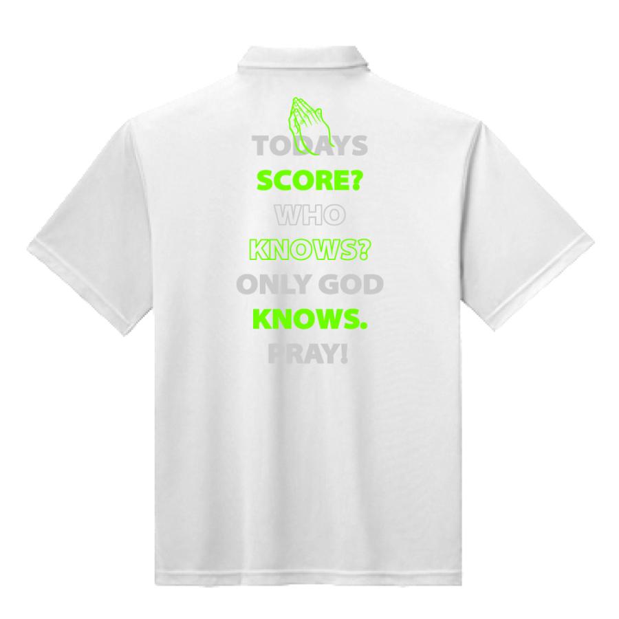 WG Polo Shirts ゴルフ ポロシャツ "ONLY GOD KNOWS" 白×黄緑 0300013 0300013WASISTOCKTS 通販 Yahoo!ショッピング