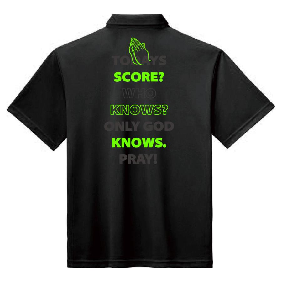 WG Polo Shirts ゴルフ ポロシャツ "ONLY GOD KNOWS" 黒×黄緑 0300014 0300014WASISTOCKTS 通販 Yahoo!ショッピング