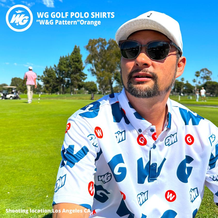 SALE 55%OFF】WG ゴルフ ポロシャツ ”WG pattern” ホワイト 速乾