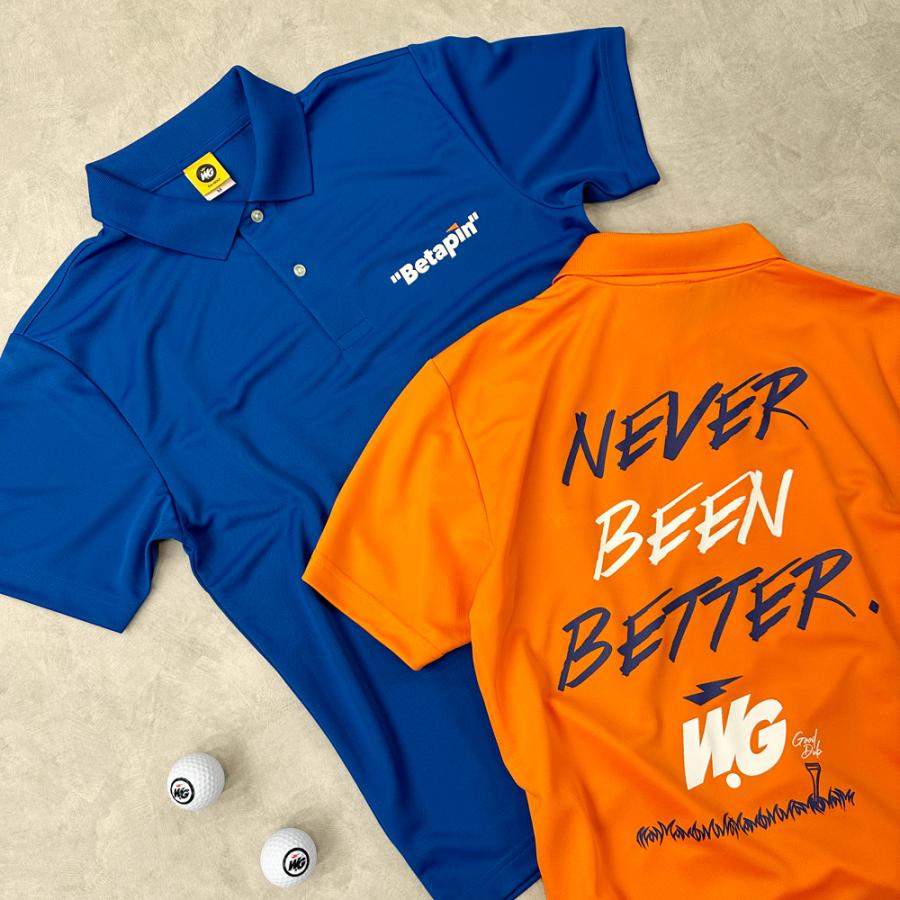 SALE 35%OFF】WG ゴルフ ポロシャツ ”NEVER BEEN BETTER” コバルト