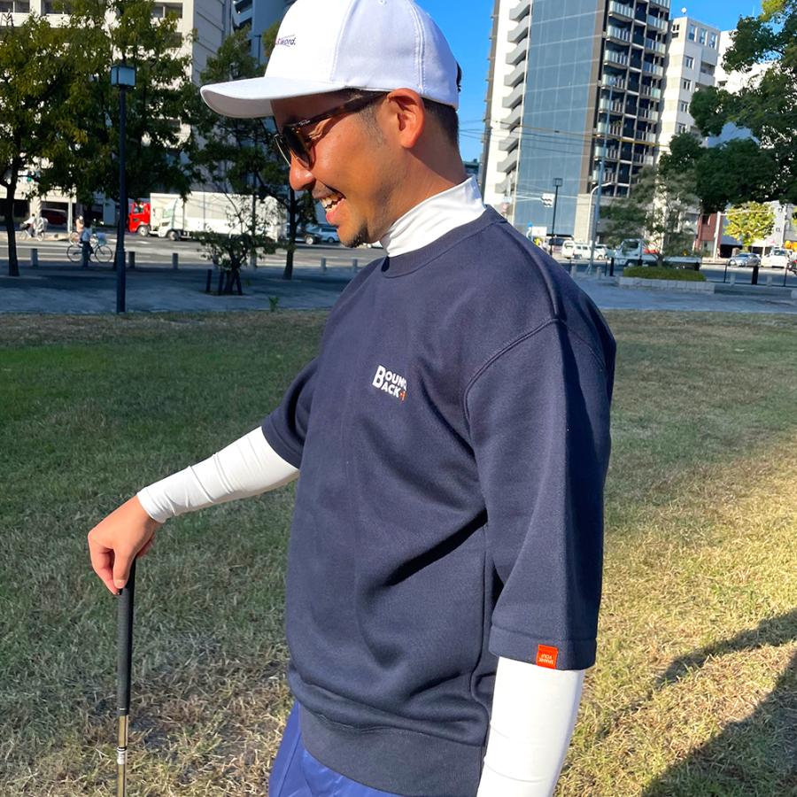 SHANK YOU! ゴルフ 半袖 スウェット（裏起毛）「Bounce Back