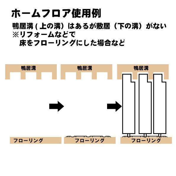 【イーグル 浜国】アルミホームフロアレール  トリプル(P-36)3000mm ライトアンバー（BR） 433-059　※1本売り ※穴加工有・ビス有 |  | 01