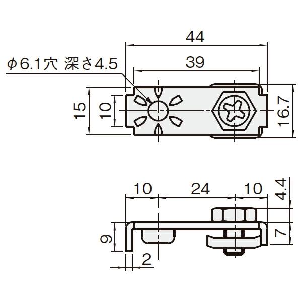 HD-11(HDシリーズ 上部ピボット受け金具)　※１個当たりの価格です　※送料別｜wasitu-reform｜02