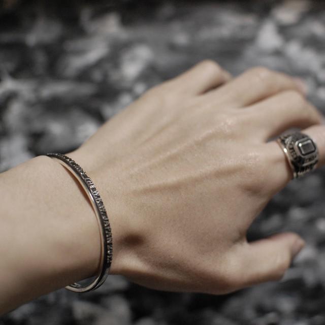シルバーネームバングル｜W.K.W. NAME BANGLE｜FA-105 : WAS KNOT WAS