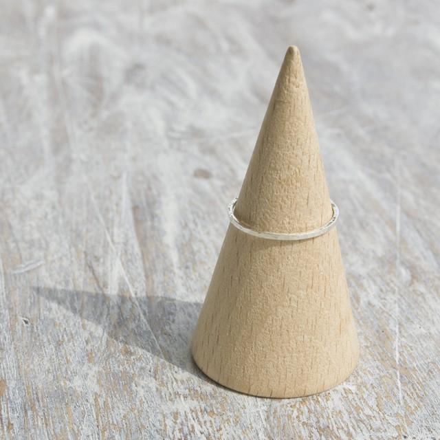 シルバーフラットリング 1.0mm幅 鎚目 3号〜27号｜WKS FLAT RING 1.0 sv hammer finish｜SILVER950 銀 指輪 FA-167 |  | 01