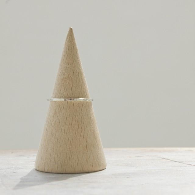 シルバーフラットリング 1.0mm幅 鎚目 3号〜27号｜WKS FLAT RING 1.0 sv hammer finish｜SILVER950 銀 指輪 FA-167 |  | 02