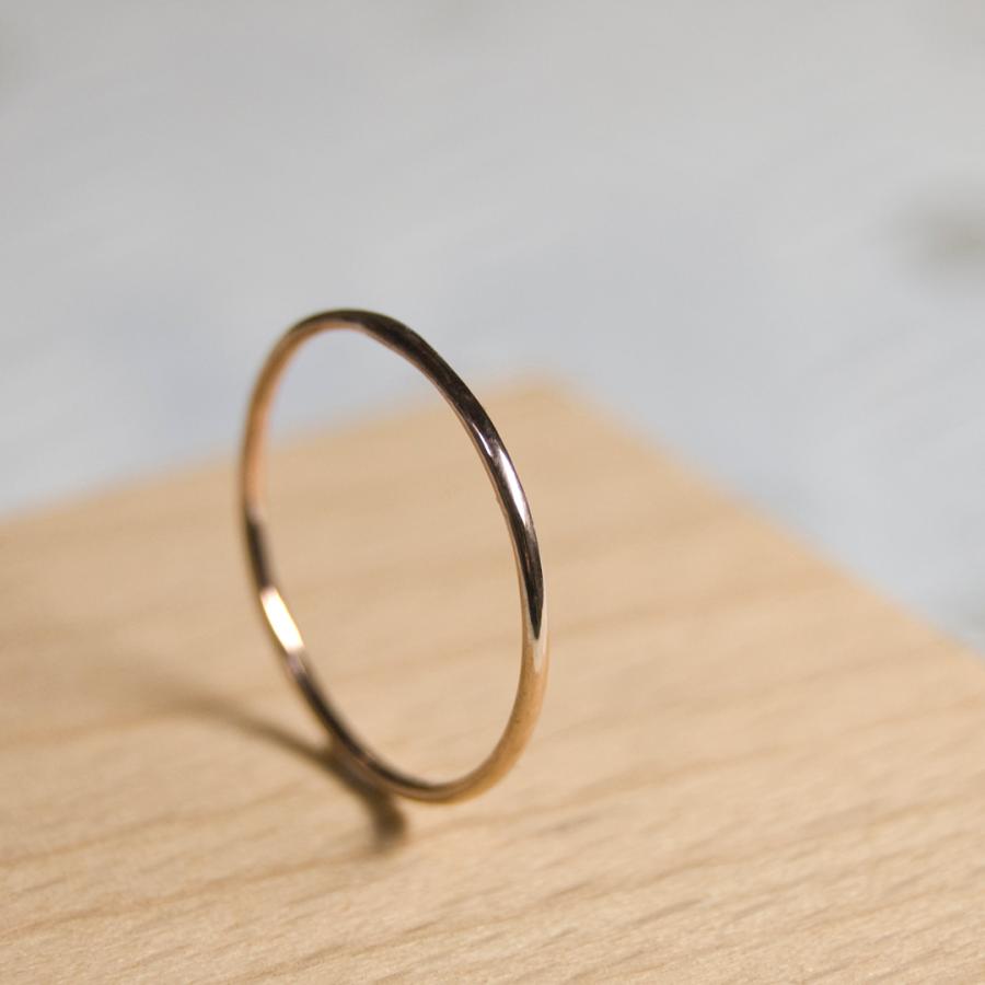 PGPピンクゴールドプレーンリング 1.0mm幅 鏡面 3号〜27号｜WKS PGP PLANE RING 1.0 bs mirror｜FA-421 |  | 02