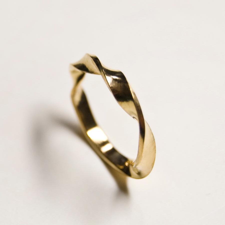 K18GPゴールドツイストリング 3.0mm幅 鏡面 3号〜27号｜WKS K18GP TWIST RING 3.0 bs mirror｜FA-482 |  | 02