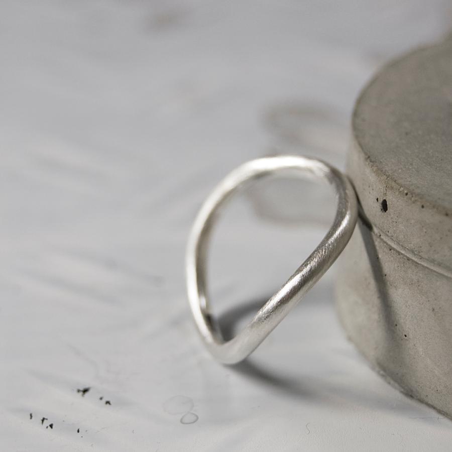 シルバーウェーブプレーンリング 2.0mm幅 つや消し 3号〜27号｜WKS WAVE PLANE RING 2.0 sv matte｜FA-545 |  | 02