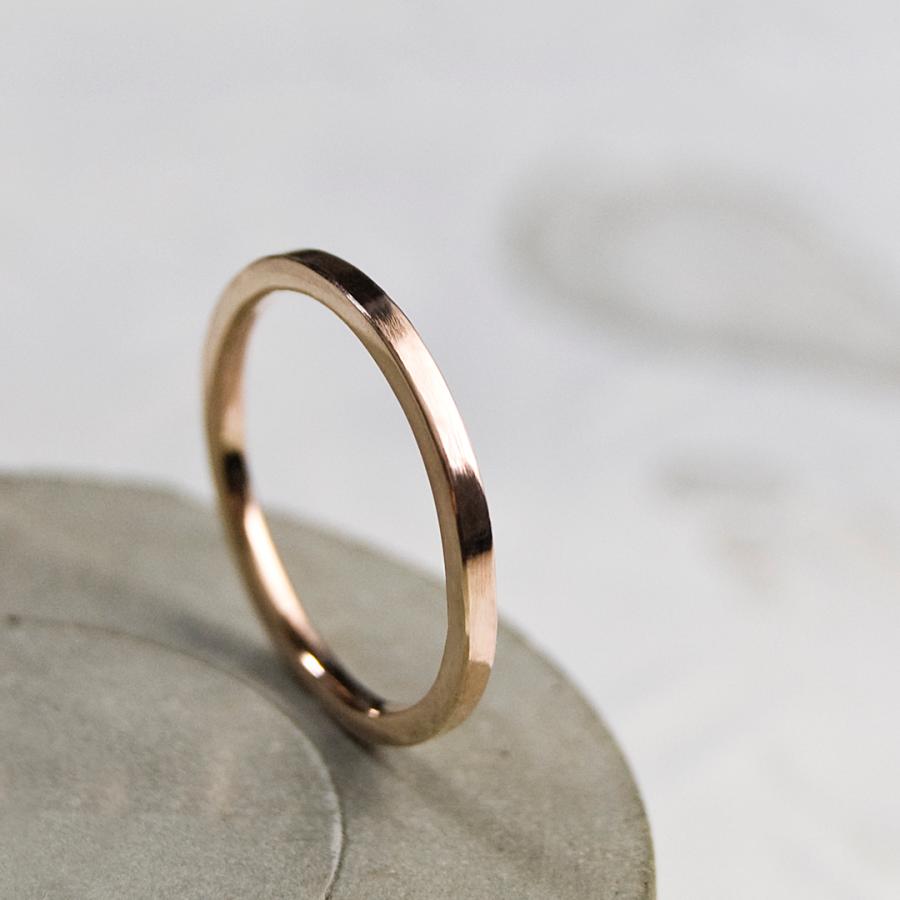 PGPピンクゴールドフラットリング 1.5mm幅 鏡面 3号〜27号｜WKH PGP FLAT RING 1.5 bs gloss｜FA-697 | 