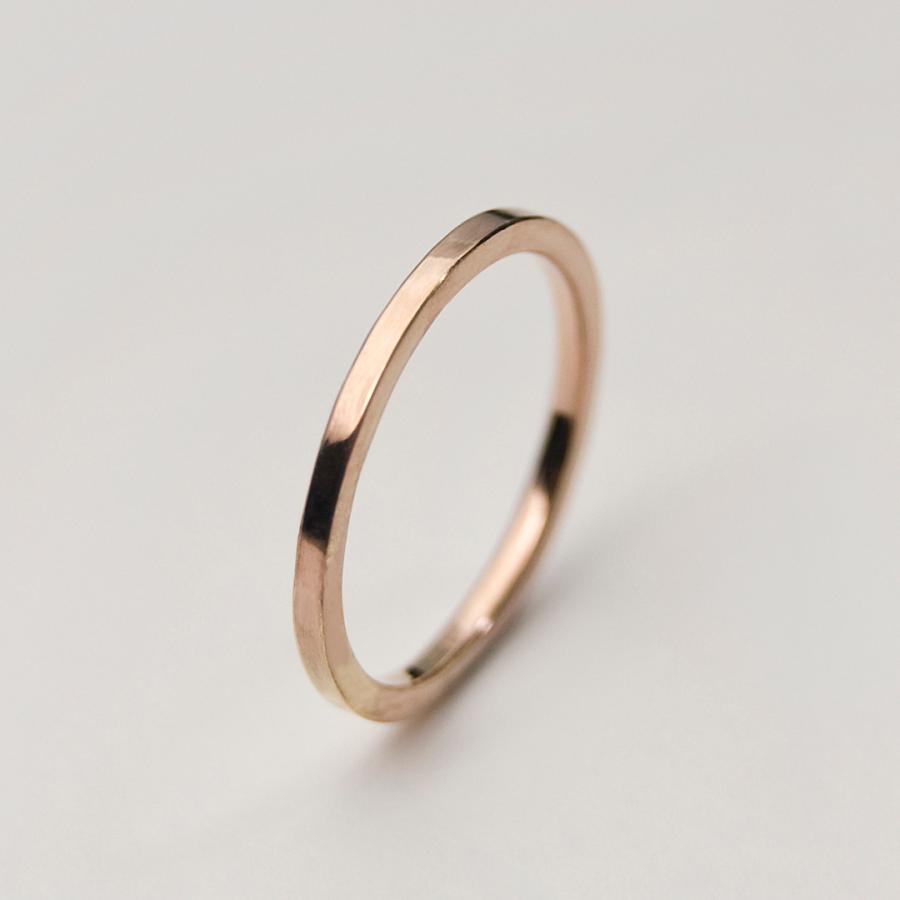 PGPピンクゴールドフラットリング 1.5mm幅 鏡面 3号〜27号｜WKH PGP FLAT RING 1.5 bs gloss｜FA-697 |  | 03