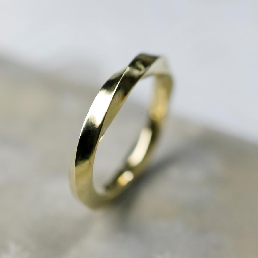 真鍮スクエアツイストリング 2.5mm幅 鏡面 3号〜27号｜WKH SQUARE TWIST RING 2.5 bs gloss｜FA-784 | 