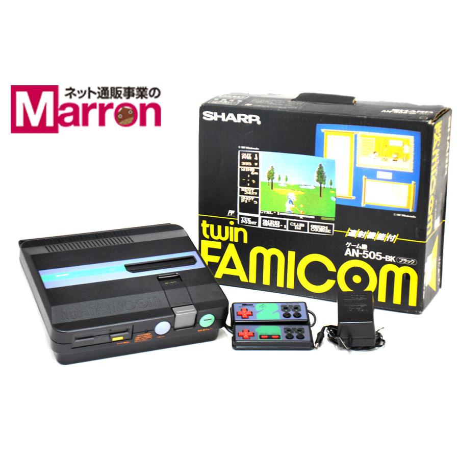 中古 Fc ツインファミコン Ffマーク版 本体 黒 後期 An 505 Bk 外箱 Acアダプタ 付 取説無し Mfc13 カイトリマロン 通販 Yahoo ショッピング