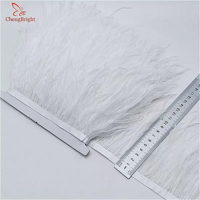 美しい 10 ヤード 10 15 センチ メートル 白オーストリッチ フェザー リボン ダチョウ の 羽 服 装飾 プルーム トリム Diy