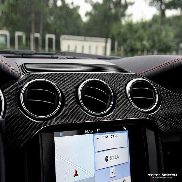カーボンファイバー  車 のダッシュボード計器パネル ステッカー インテリア トリムフォードマスタング 2015-2019｜wasou1y｜02