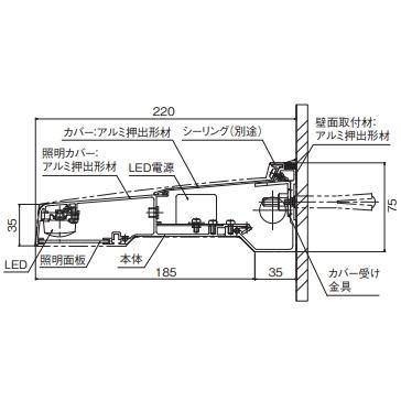 アドビューL2　W1200（N）昼白色　5000K相当　外照式サイン　看板照明　タテヤマアドバンス｜wasou｜04