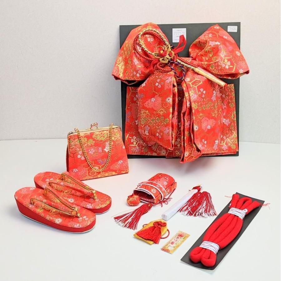 七五三 7歳 四つ身用 作り帯 筥迫セット 白 七五三 7歳 四つ身用 作り帯 筥迫セット 6色 白/金/ピンク/黒/赤