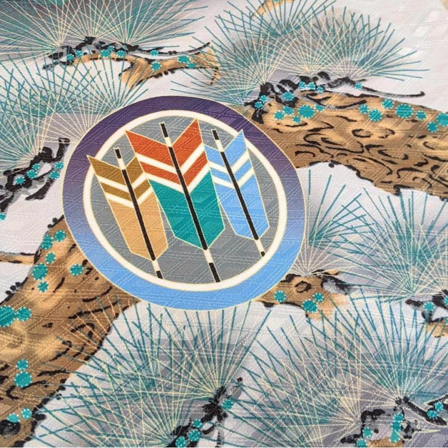 七五三 5歳 男の子 男児 着物 羽織 袴 セット 紺 兜 龍 A8-9 羽織 着物 袴