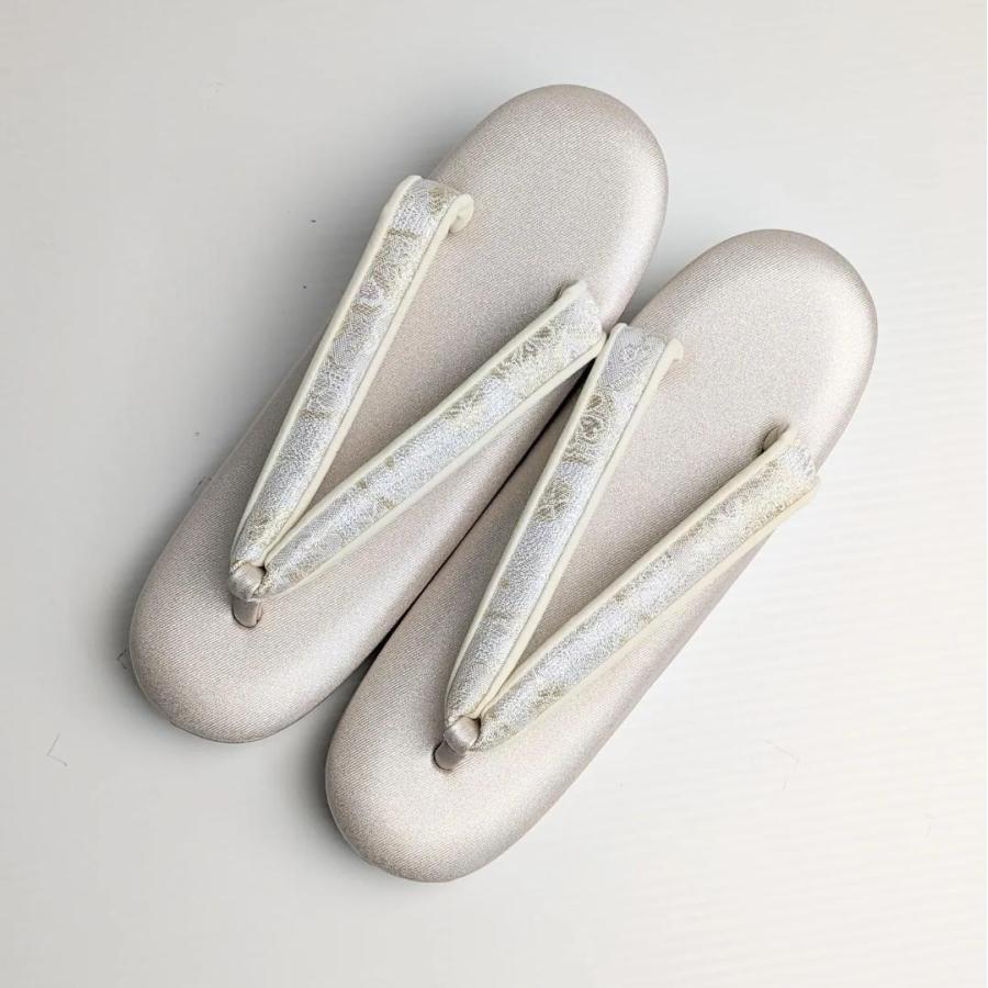 和装 草履 単品 帯地 紗織 ブランド フォーマル シルバー S/M/L/LL  