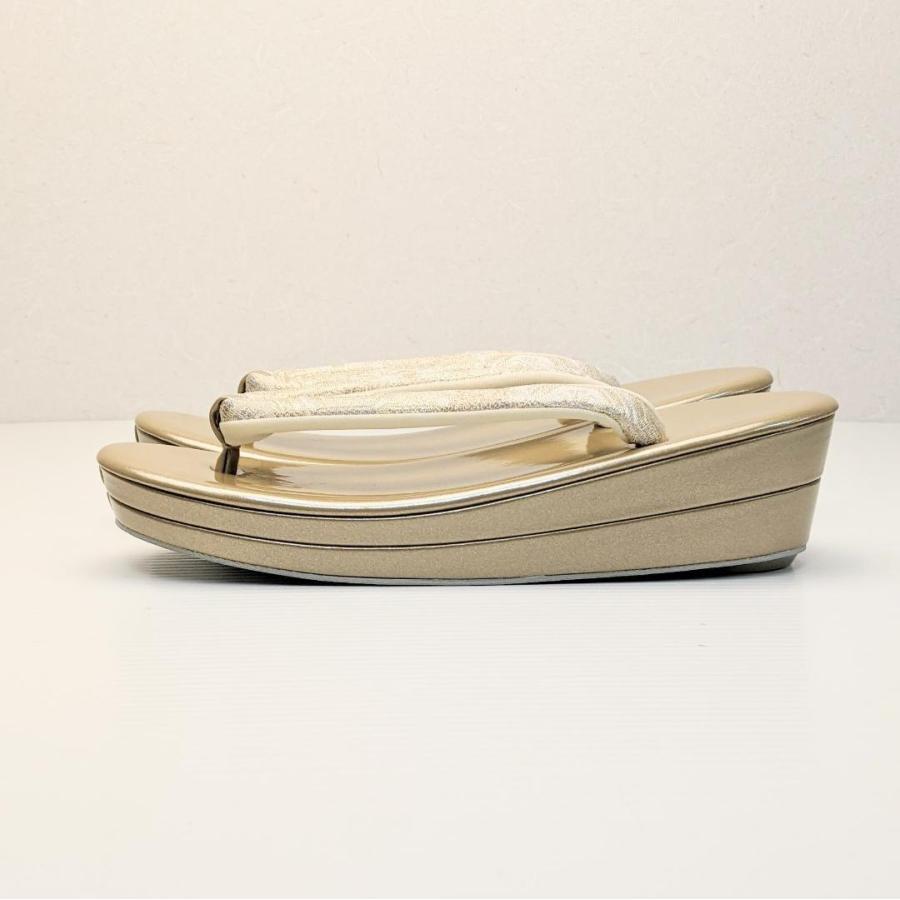 草履バッグセット フォーマル 振袖 古典 帯地 ゴールド フリーサイズ uz9