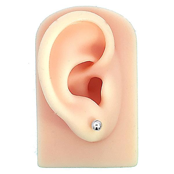プラチナ ボールピアス 5mm 丸玉ピアス PT900 スタッドピアス シンプル 両耳 1ペア 大きめ プレゼント ギフト 爆買の画像