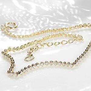 ブレスレット ダイヤモンド テニス K18/WG/PG 0.5ctUP イエロー