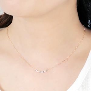 ネックレス ダイヤモンドラインネックレス 0.2カラット K18 YG/WG/PG レディース 女性 おしゃれ シンプル 4月 誕生石 プレゼント 爆買の画像