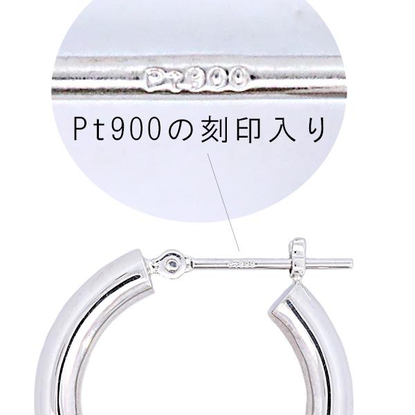プラチナ 輪っか 地金ピアス 3mm×30mm PT900 フープピアス パイプ レディース メンズ 太め 大きめ 遮断式 両耳 1ペア 爆買の画像