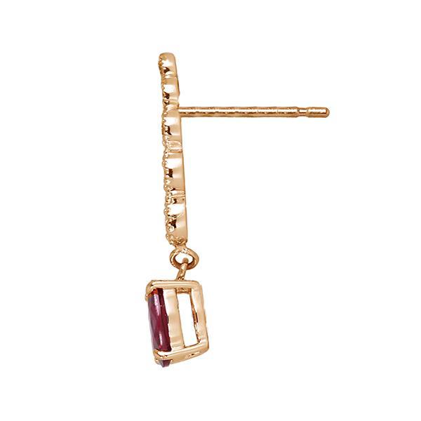 ダイヤ&ルビーのピアス　(K18) 楽天市場】K18 ルビー ダイヤモンド ピアス 特価 おひとり様限定