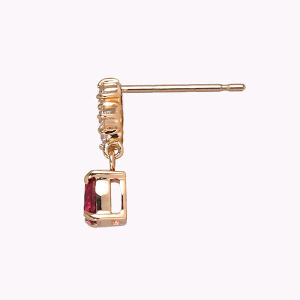 『専用です』天然 ルビー ダイヤモンド ピアス 計1.184ct K18 K18PG ルビー・ダイヤモンド ピアス | festaria（フェスタリア）