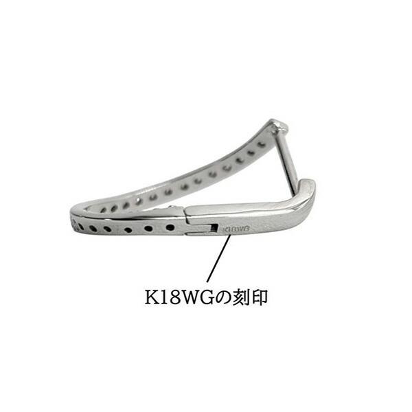 ダイヤモンド K18WG ピアス 爆買の画像