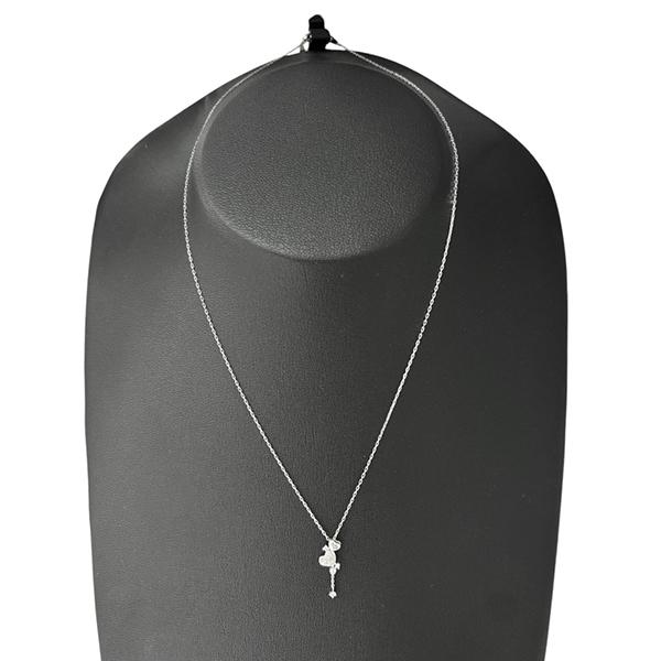 ダイヤモンド ハートモチーフ ペンダント ネックレス 0.11ct 18金
