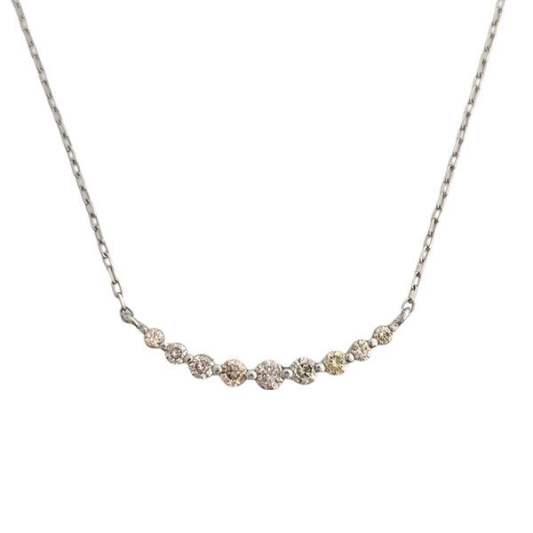 1470097 ラインネックレス 上品 小さめ プラチナ ダイヤモンド 0.10ｃｔ ペンダントネック Pt850 ギフト プレゼント   国内正規品 送料無料 爆買