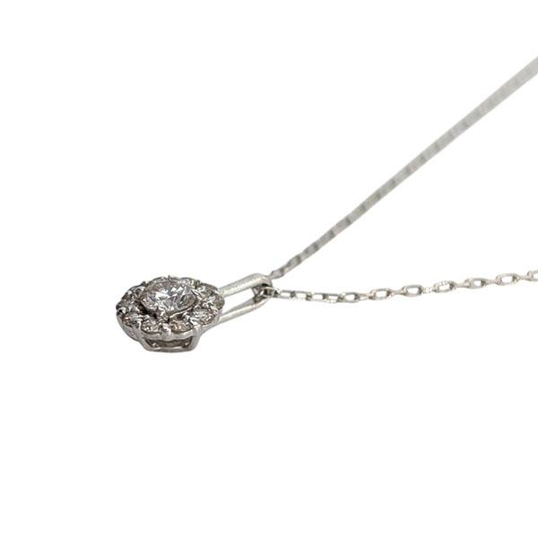 1492799 ダイヤモンド 取り巻き ペンダント ネックレス 10金 ホワイ 