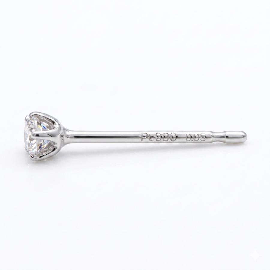 プラチナ 天然ダイヤモンド ピアス 0.10ct Pt900 小さめ 一粒 6本爪 スタッドピアス  シンプル レディース ジュエリー アクセサリー ギフト プレゼントの画像