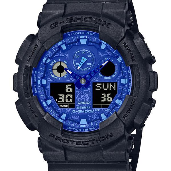 【再入荷！】 gshock ジーショック G-SHOCK カシオ CASIO Gショック 送料無料 国内正規品 腕時計 メンズ GA-100BP-1AJF ブルーペイズリー BLUE PAISLEY 腕時計
