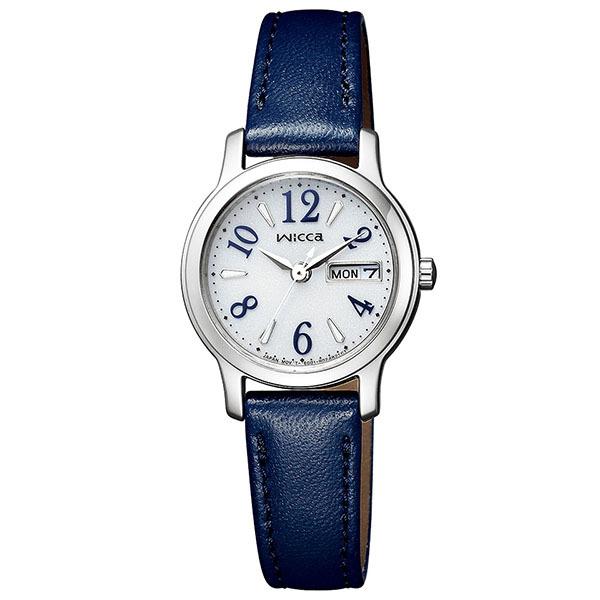 CITIZEN シチズン wicca ウィッカ 福原遥 ソーラーテック ブルー 青 革 KH3-410-10 レディース 腕時計 国内正規品 送料無料