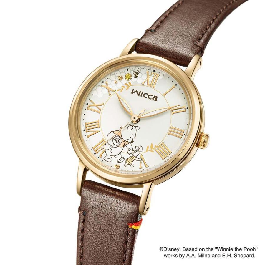 KP5-123-90 CITIZEN シチズン wicca ウィッカ ソーラーテック Disney  くまのプーさん レディース 腕時計 国内正規品 送料無料の画像
